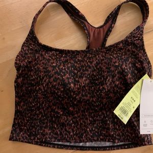 NWT All In Motion Tank Swim Size Small Brown Blk